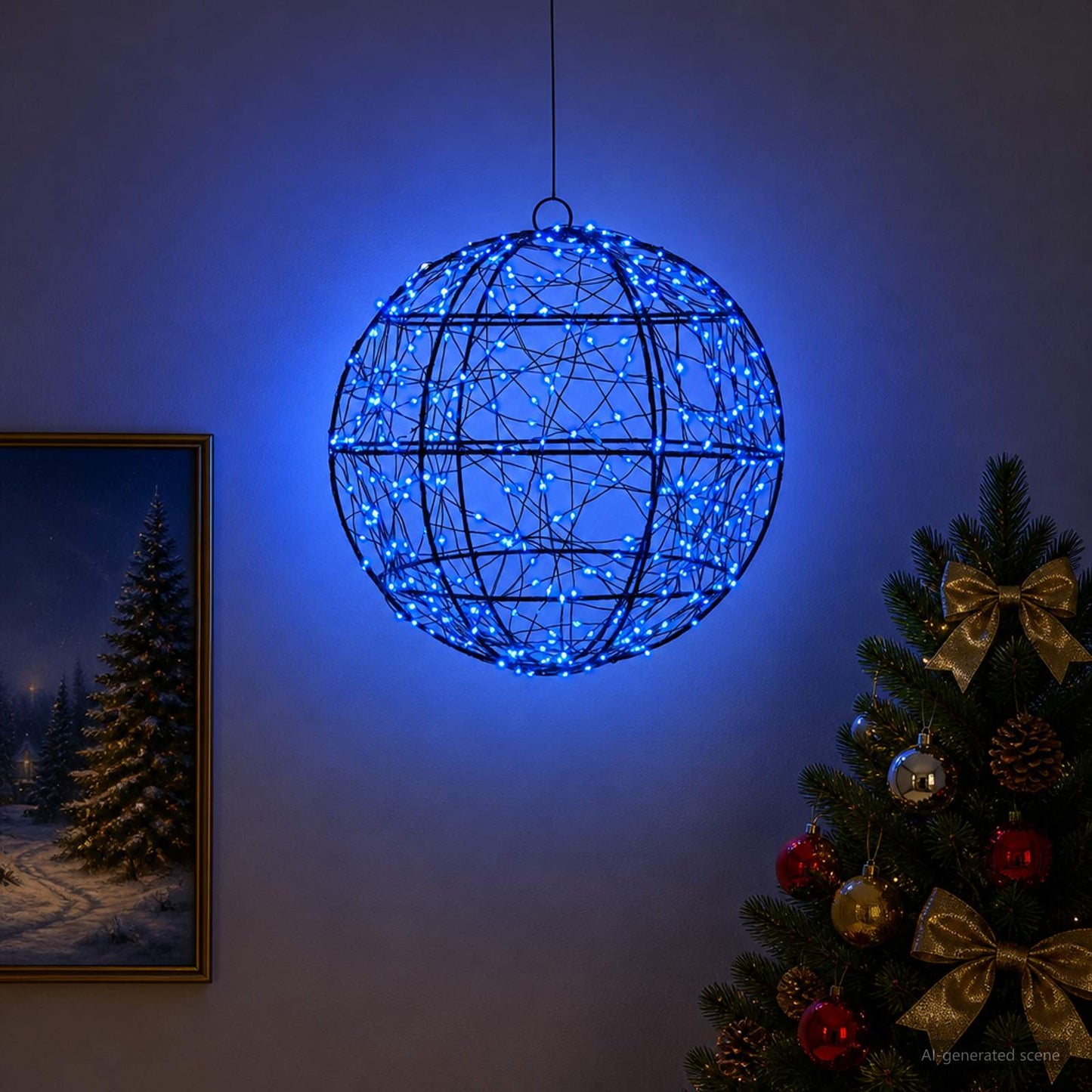 vidaXL Χριστουγεννιάτικη Φινάλε Φωτιστικό 300 LED Μπλε