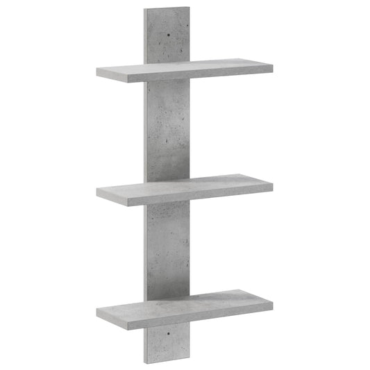 vidaXL Ράφι Τοίχου Γκρι Σκυροδέματος 30 x 13,5 x 64,5 cm