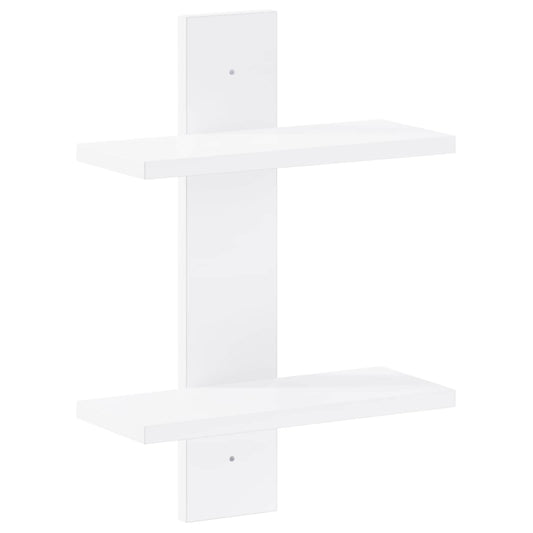 vidaXL Ράφι Τοίχου Λευκό 30 x 13,5 x 43 cm Επεξεργασμένο Ξύλο