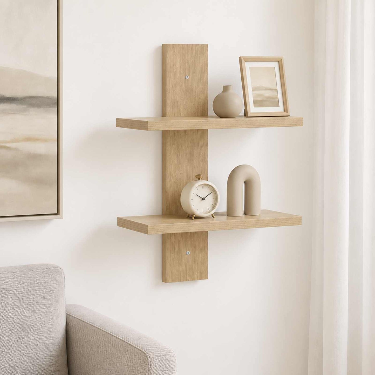 vidaXL Ράφι Τοίχου Sonoma Δρυς 30 x 13.5 x 43 cm Επεξεργασμένο Ξύλο
