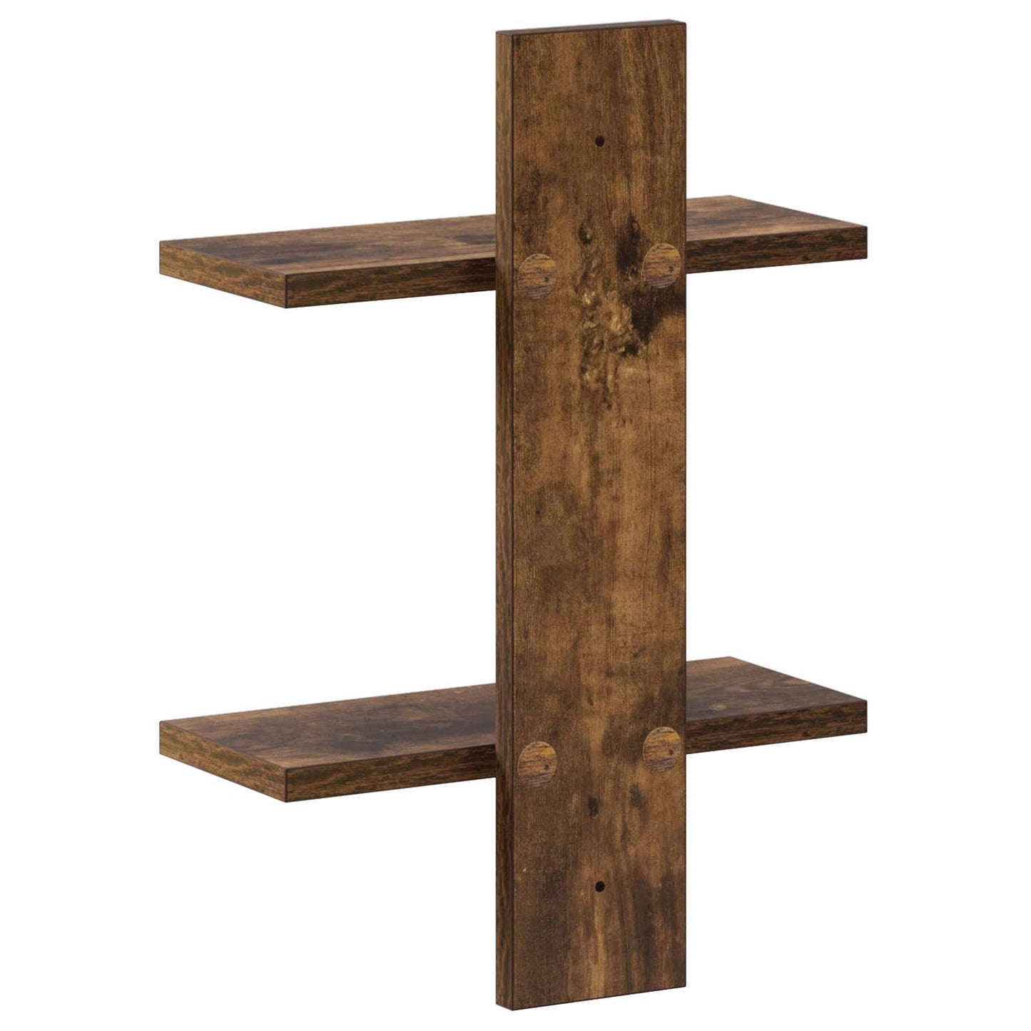 vidaXL Ράφι Τοίχου Καπνισμένο Ξύλο Δρυός 30 x 13.5 x 43 cm