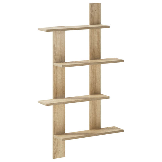 vidaXL Ράφι Τοίχου Sonoma Δρυς 61 x 13,5 x 105 εκ Επεξεργασμένο Ξύλο