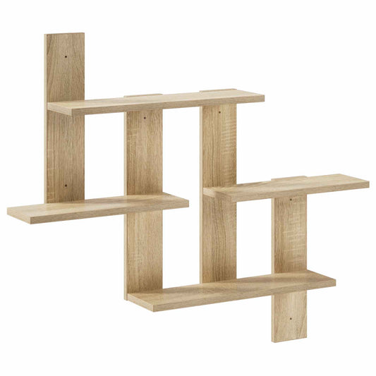 vidaXL Ράφι Τοίχου Sonoma Δρυς 85 x 13,5 x 73,5 εκ Επεξεργασμένο Ξύλο