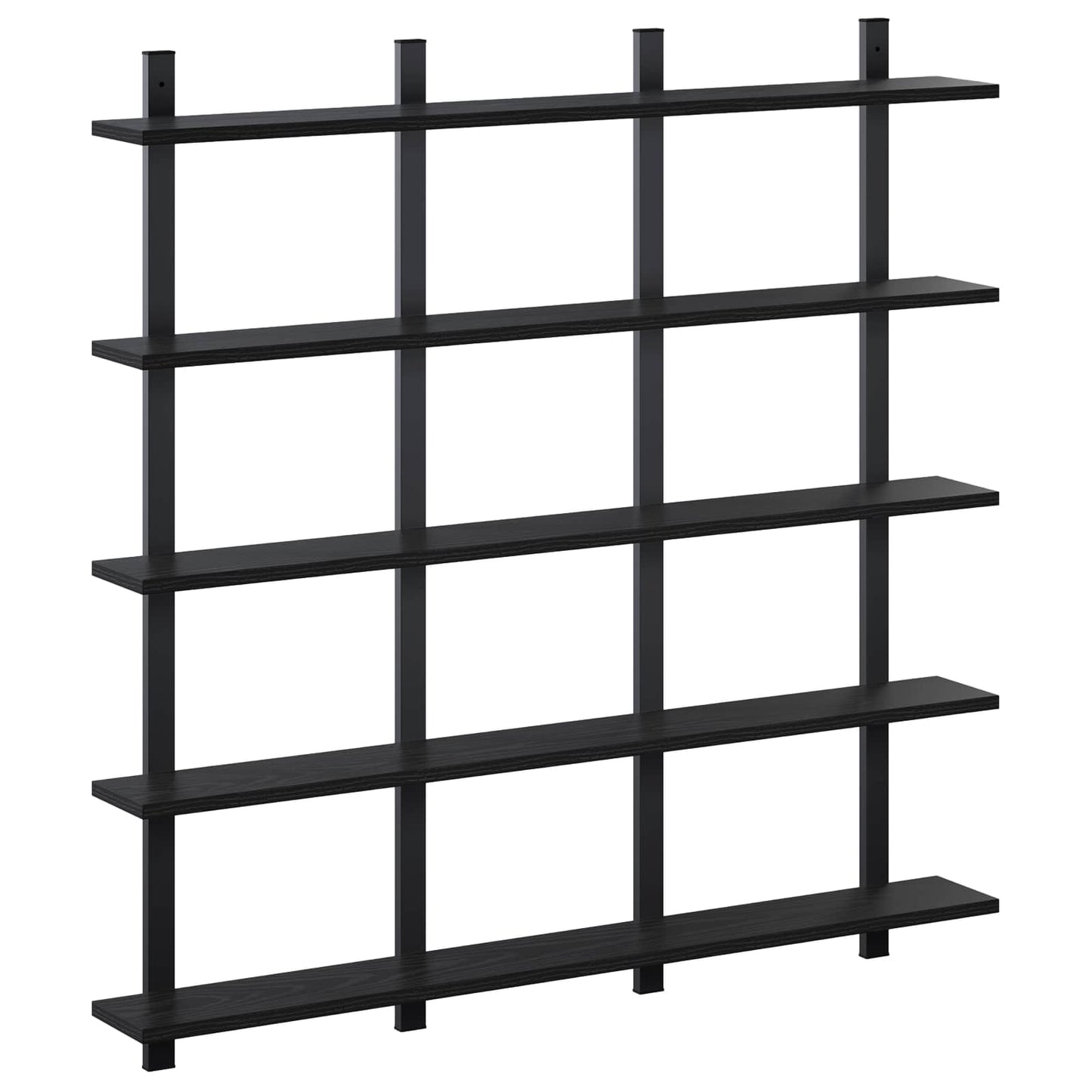 vidaXL Ράφι Τοίχου Μαύρη Δρυς 102 x 13.5 x 102 cm Επεξεργασμένο Ξύλο