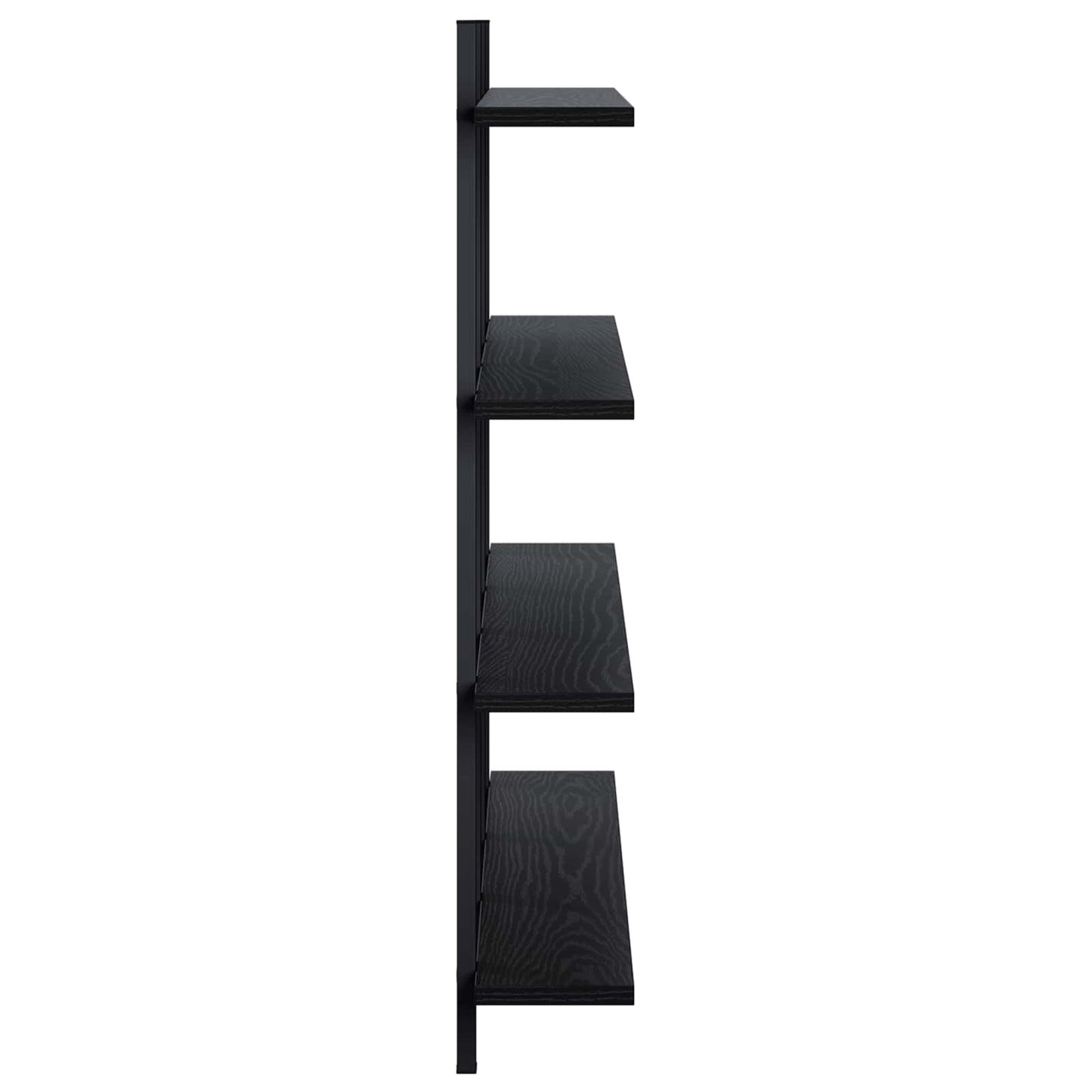vidaXL Ράφι Τοίχου Μαύρη Δρυς 102 x 13.5 x 80 cm Επεξεργασμένο Ξύλο