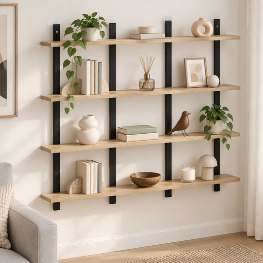 vidaXL Ράφι Τοίχου Sonoma Δρυς 102 x 13.5 x 80 cm Επεξεργασμένο Ξύλο