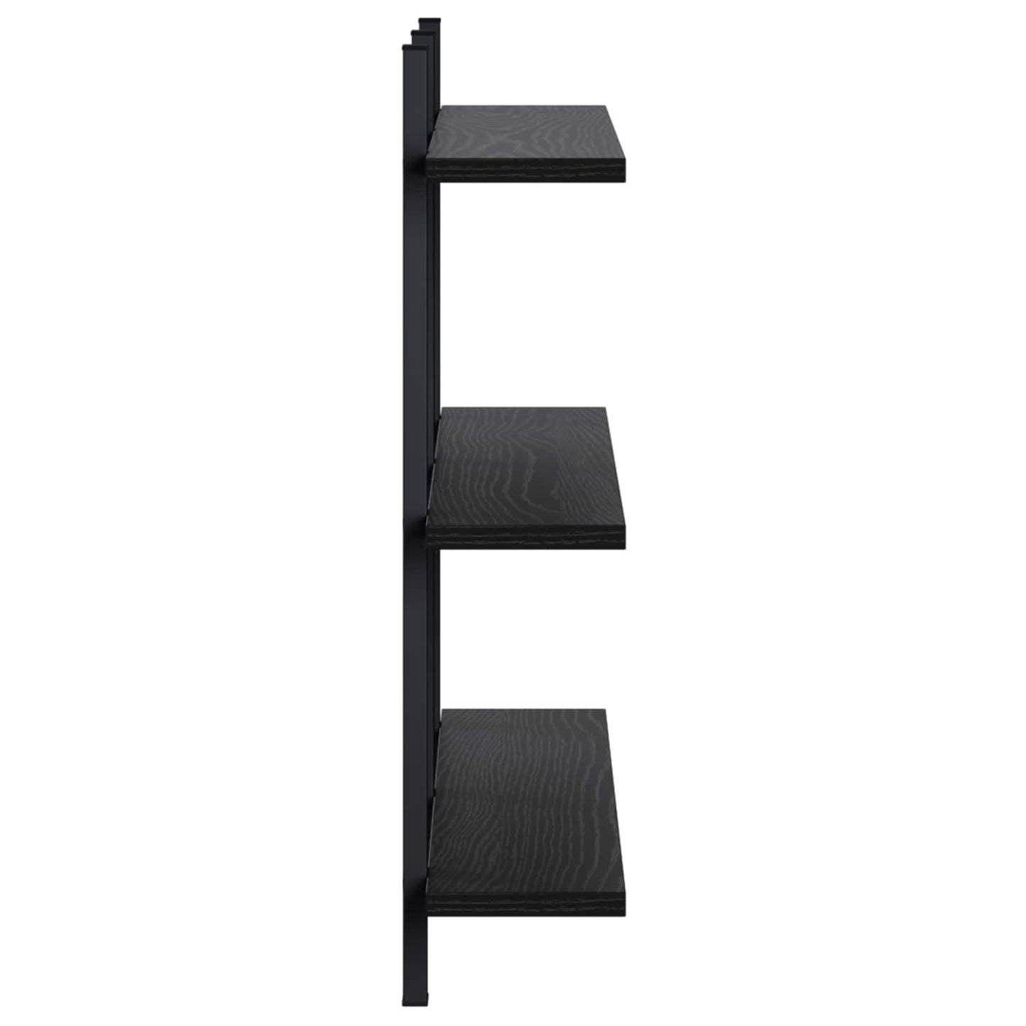 vidaXL Ράφι Τοίχου Μαύρη Δρυς 79.5 x 13.5 x 58 cm Επεξεργασμένο Ξύλο