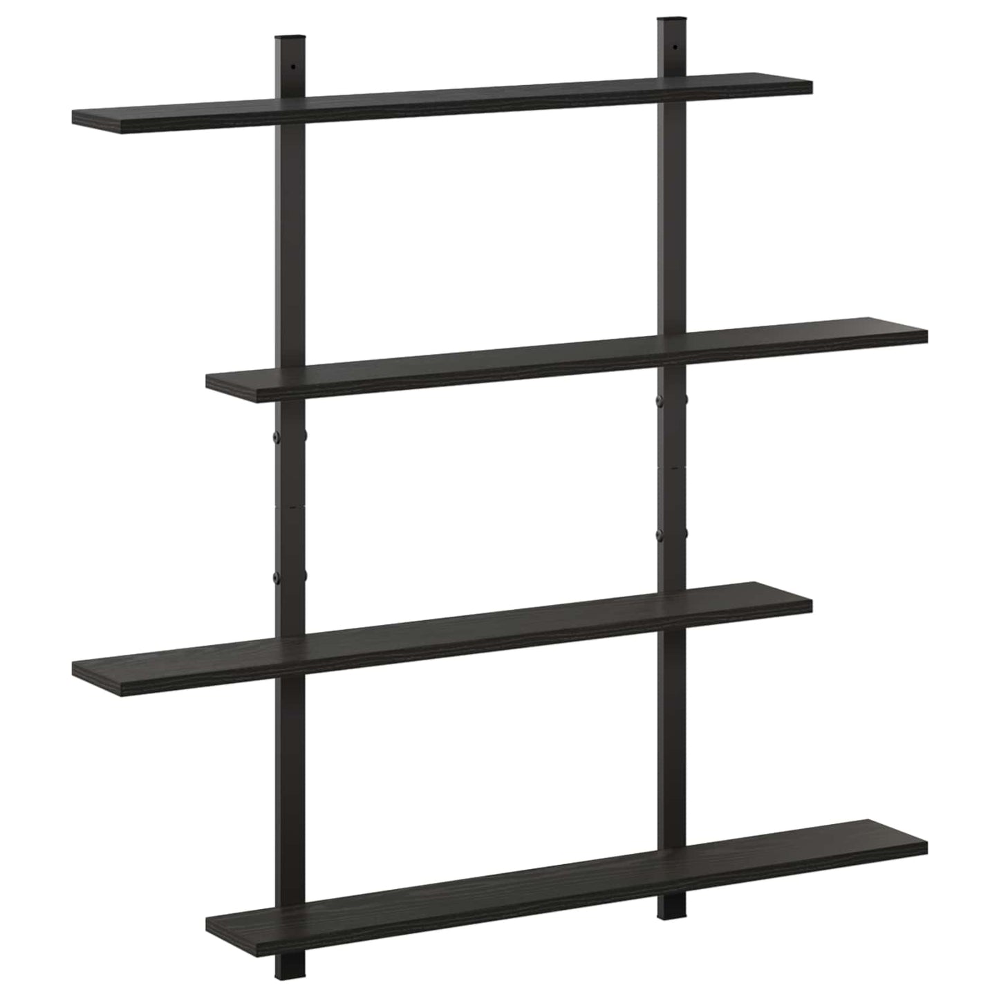 vidaXL Ράφι Τοίχου Μαύρη Δρυς 100 x 13.5 x 101 cm Επεξεργασμένο Ξύλο