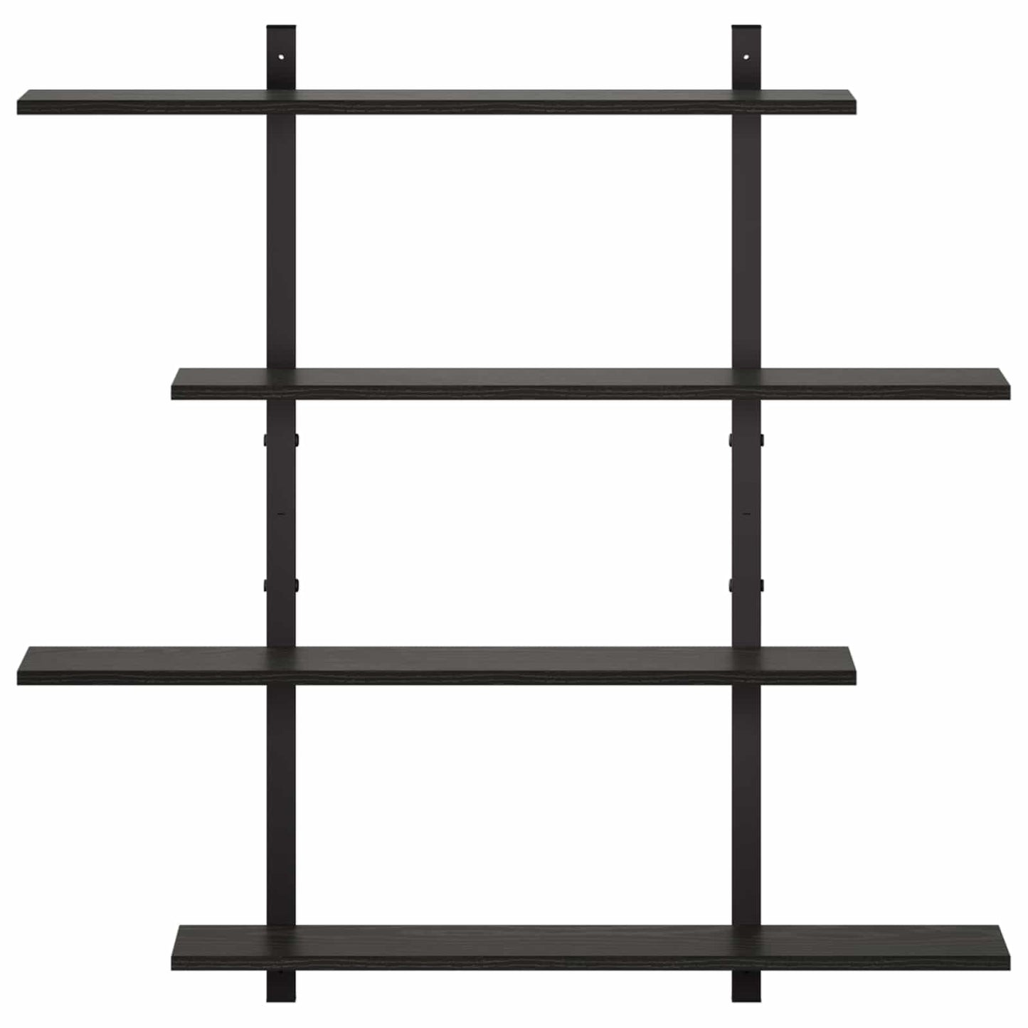vidaXL Ράφι Τοίχου Μαύρη Δρυς 100 x 13.5 x 101 cm Επεξεργασμένο Ξύλο