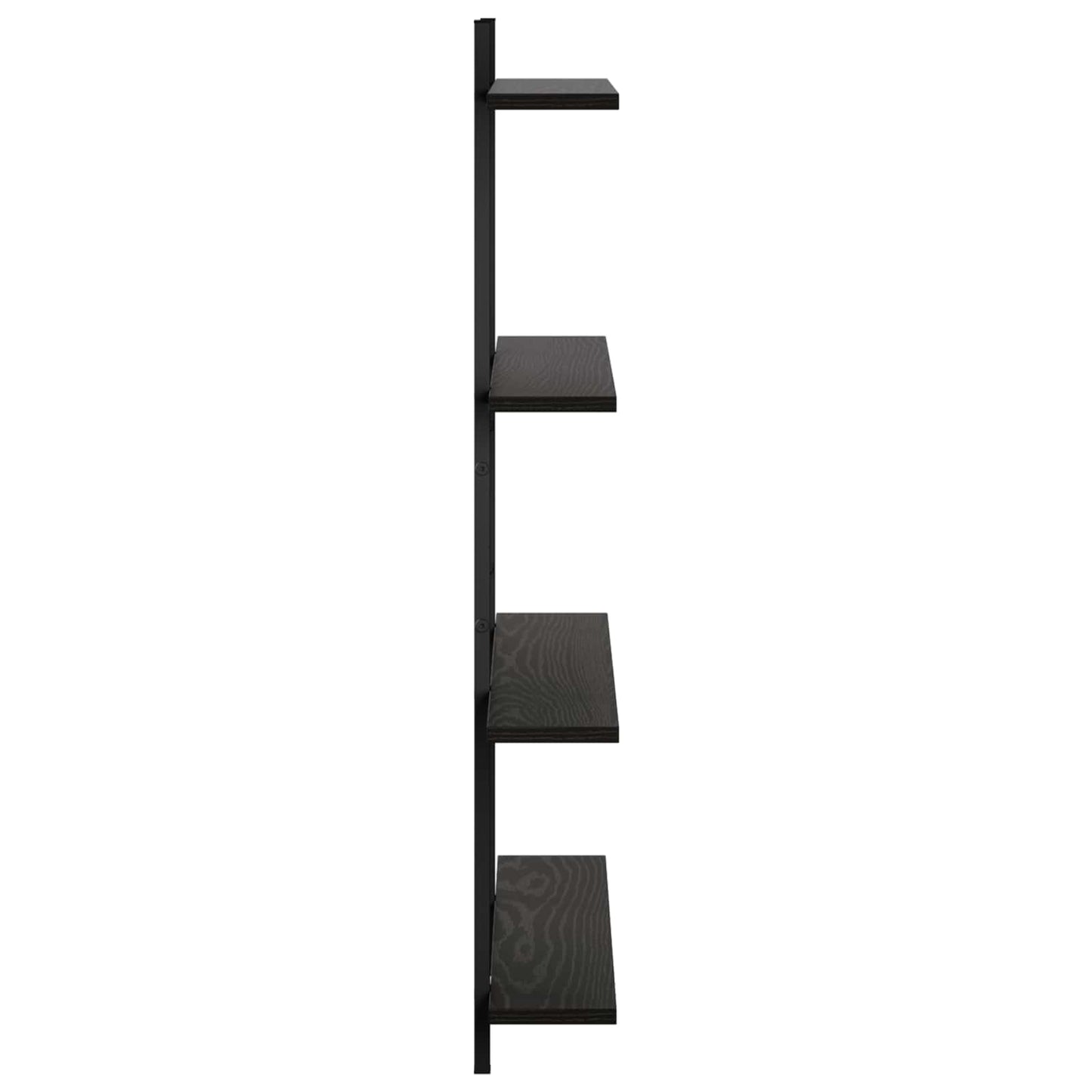 vidaXL Ράφι Τοίχου Μαύρη Δρυς 100 x 13.5 x 101 cm Επεξεργασμένο Ξύλο