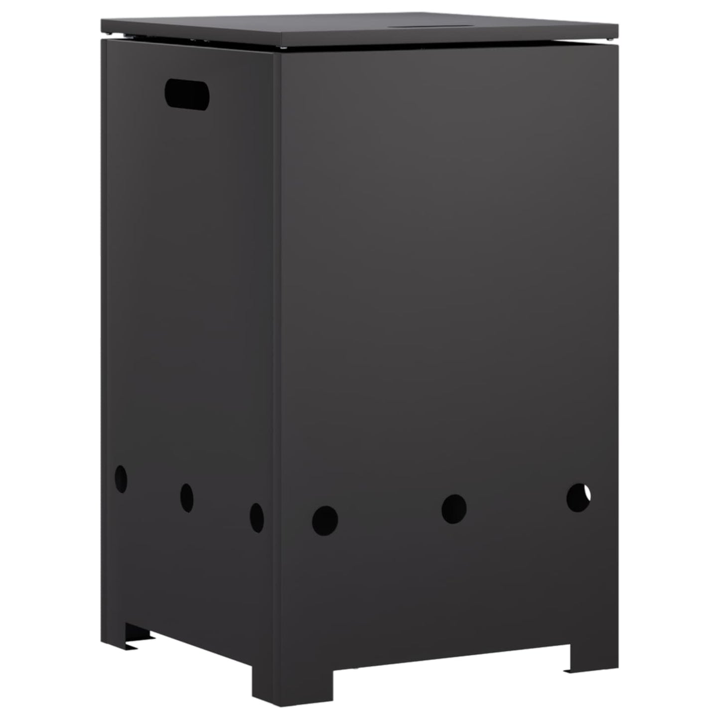 vidaXL Κάλυμμα φιάλης προπανίου 40 x 40 x 66 cm Ατσάλι Μαύρο