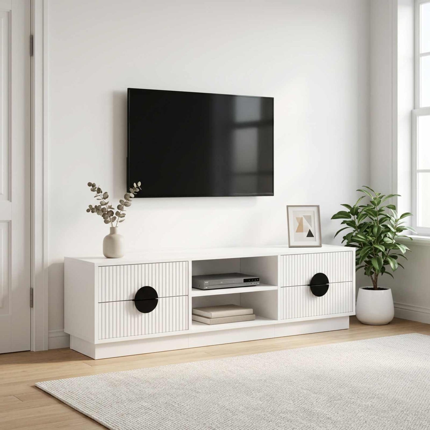 vidaXL Ντουλάπι TV VENRAY 137,5 x 33 x 40 cm Λευκό