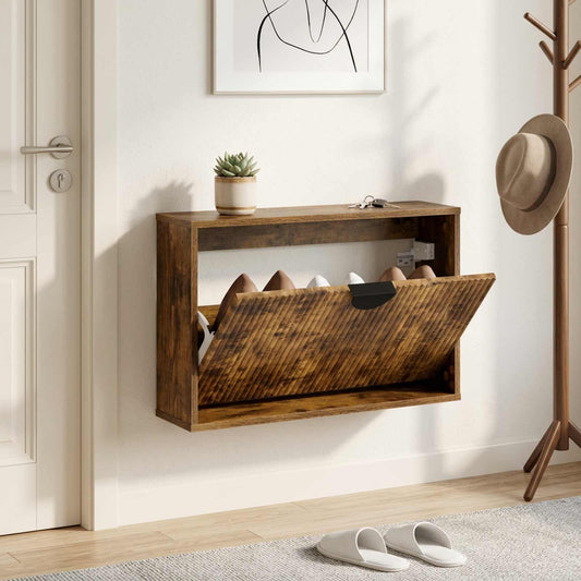 vidaXL Ντουλάπα Παπουτσιών VENRAY 70 x 17 x 43 cm Επεξεργασμένο Ξύλο