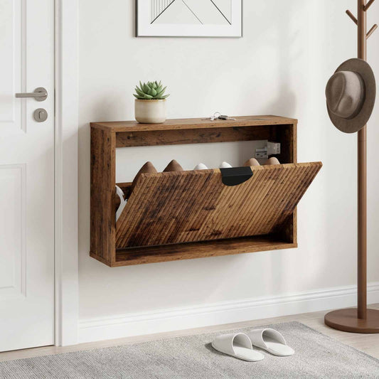 vidaXL Ντουλάπα Παπουτσιών VENRAY 70 x 17 x 43 cm Επεξεργασμένο Ξύλο
