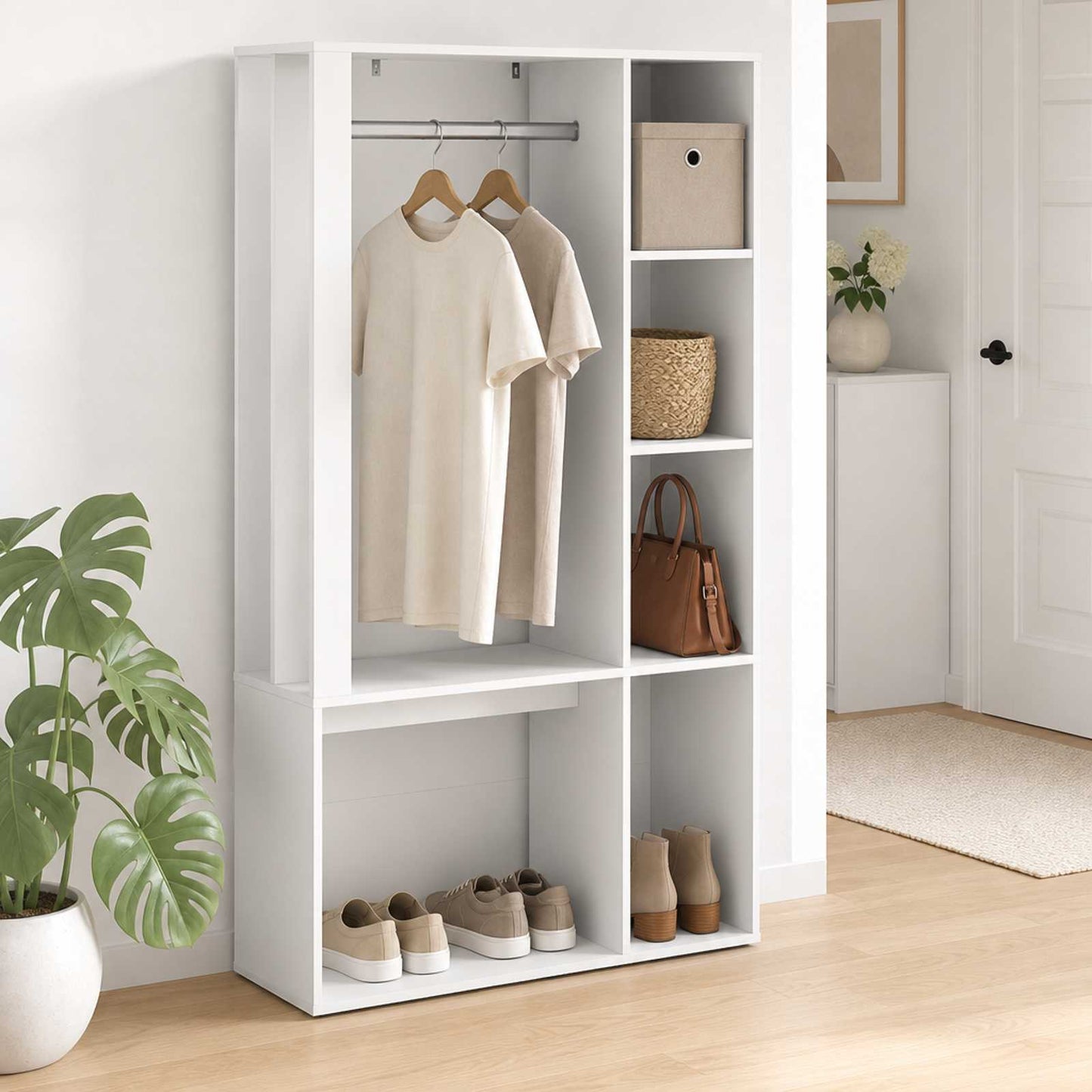 vidaXL Ντουλάπα Διαδρόμου Λευκό 91 x 32 x 150,5 cm
