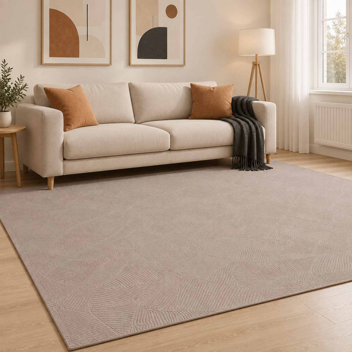 vidaXL Χαλί IZA Μπεζ 200 x 280 εκ. 100% Πολυεστέρας Χαμηλό πέλος