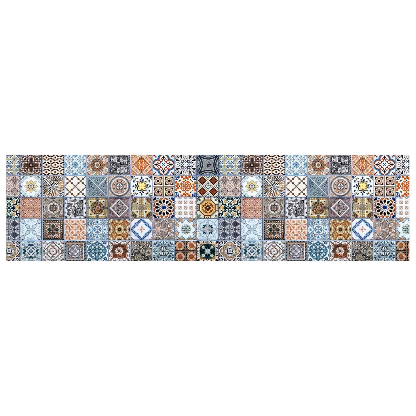 vidaXL Πατάκια σκάλας 15 τμχ. 76 x 20 cm Μπλε Πολυεστέρας Ορθογώνιος