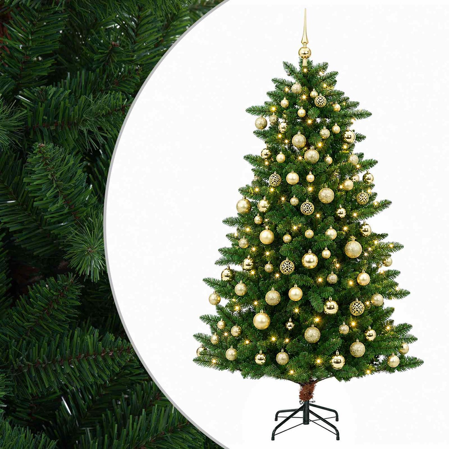 vidaXL Artificial Christmas Tree with Bauble 240 εκ. 300 LED