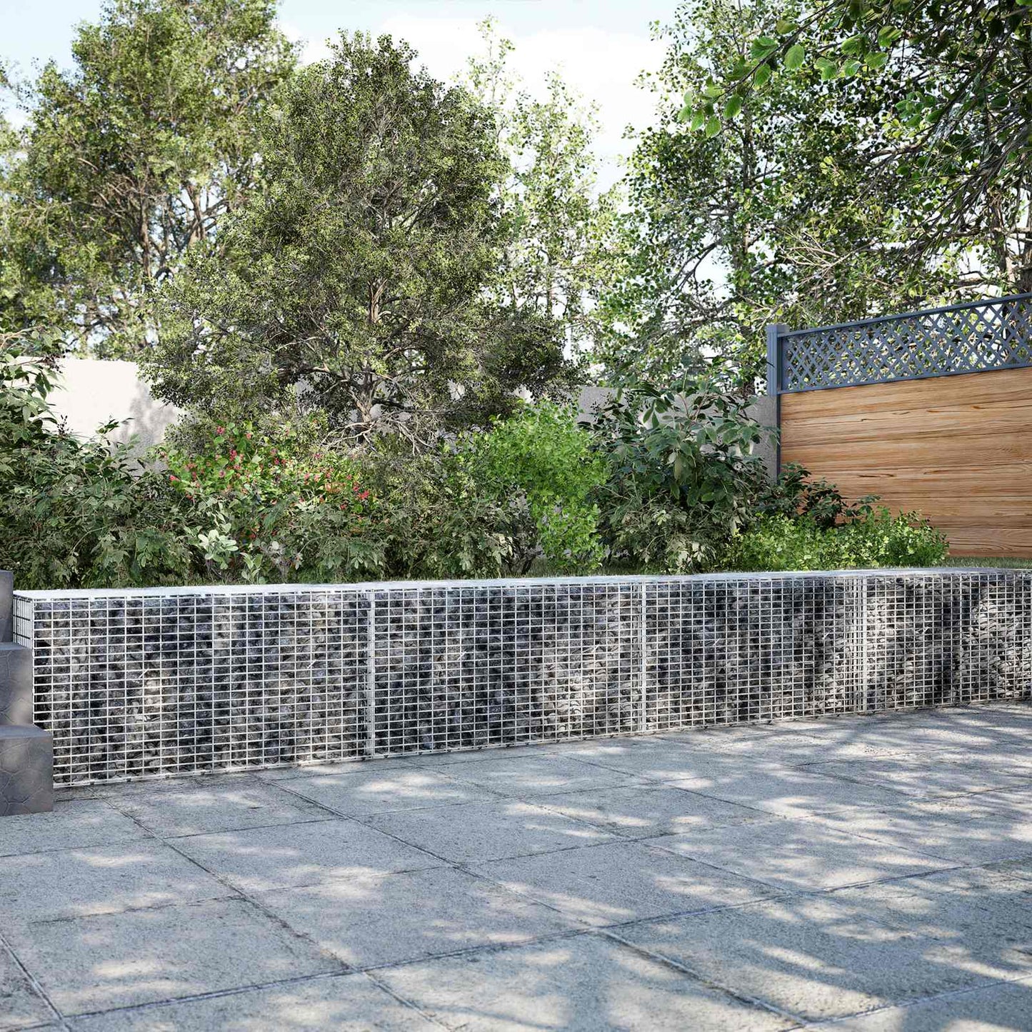 vidaXL Γκαμπιόν με σύρμα 3,5 χλστ και πλέγμα 5x2,5 εκ 1100x10x50 εκ