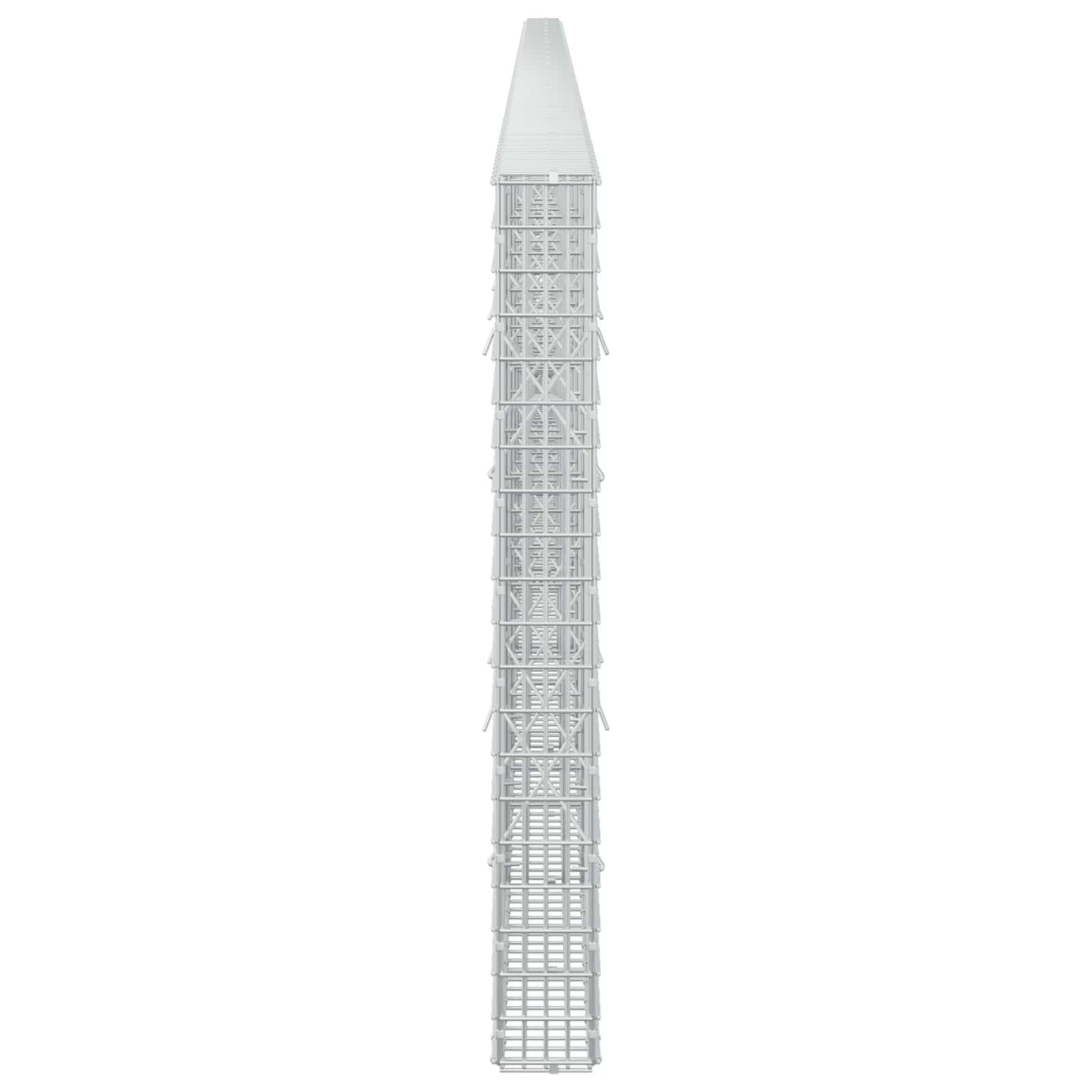 vidaXL Γκαμπιόν με σύρμα 3,5 χλστ και πλέγμα 5x2,5 εκ 1000x10x100 εκ.