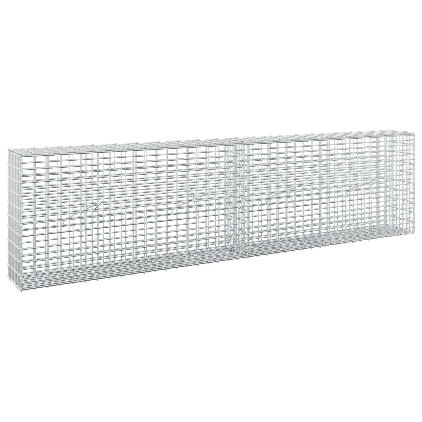 vidaXL Γκαμπιόν με σύρμα 3,5 mm και πλέγμα 5x2,5 cm 200x20x50 εκ