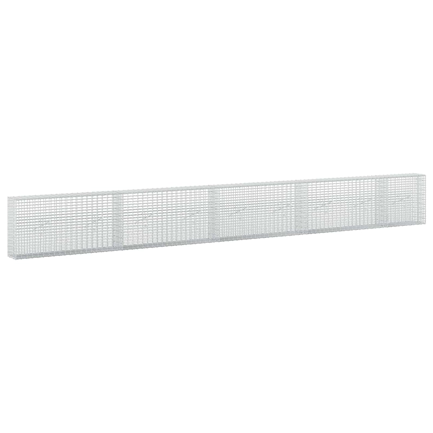 vidaXL Γκαμπιόν με σύρμα 3,5 mm και πλέγμα 5x2,5 cm 450x20x50 εκ