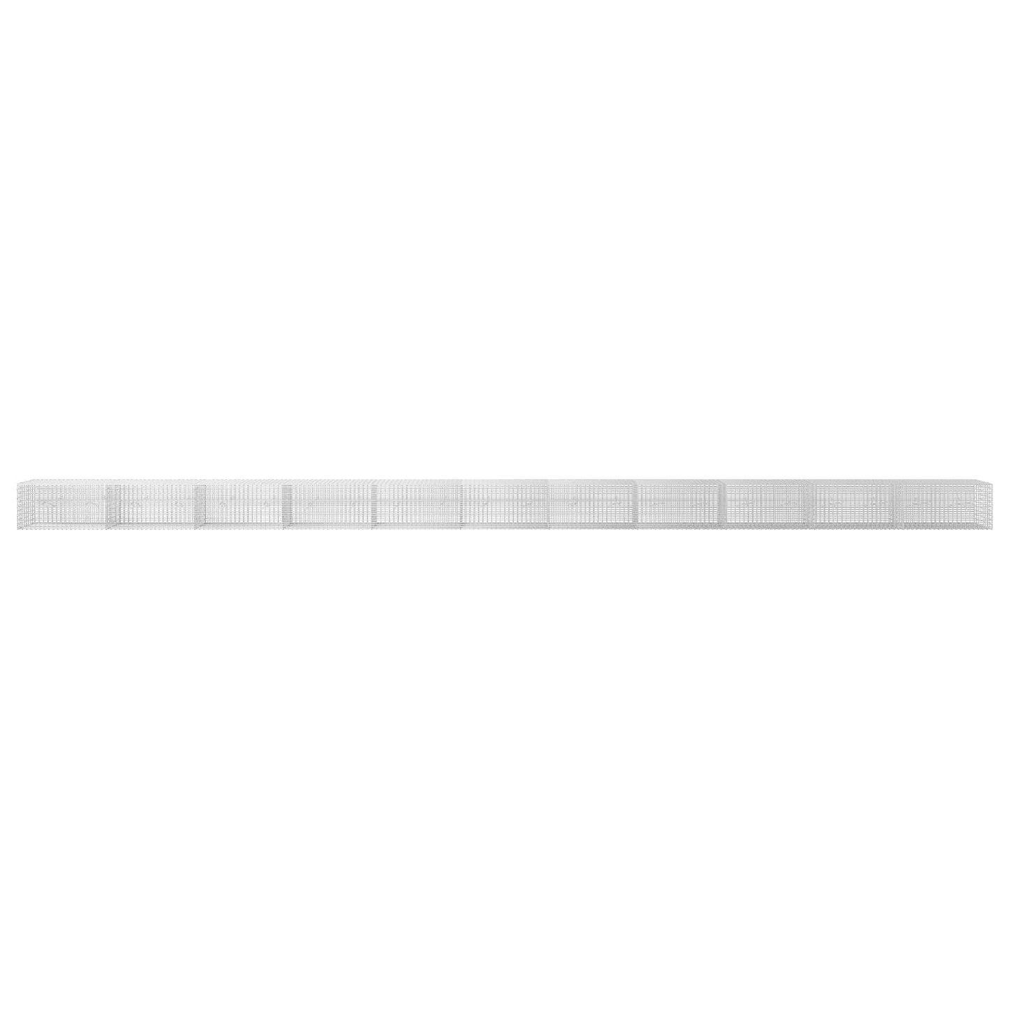 vidaXL Γκαμπιόν με σύρμα 3,5 mm και πλέγμα 5x2,5 cm 1100x20x50 εκ