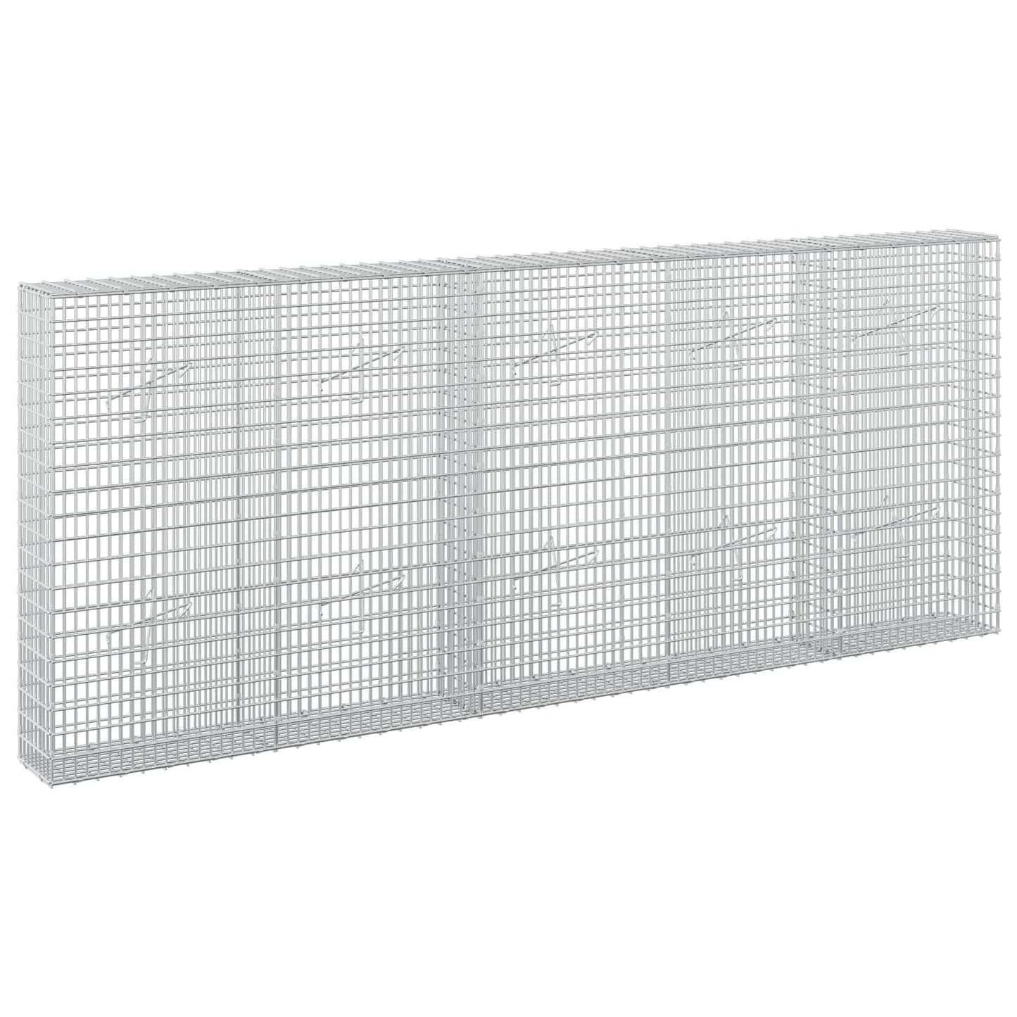 vidaXL Γκαμπιόν με σύρμα 3,5 mm και πλέγμα 5x2,5 cm 250x20x100 εκ