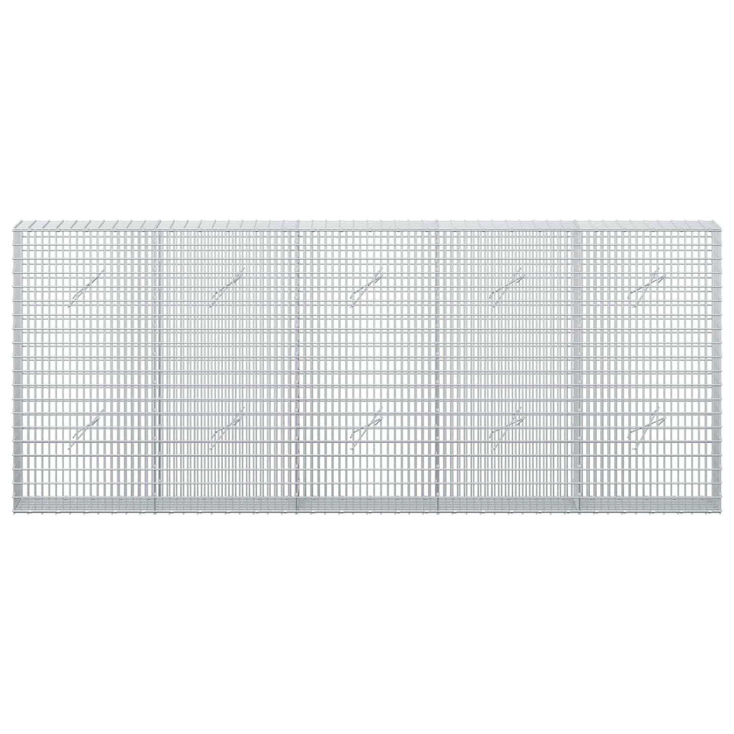 vidaXL Γκαμπιόν με σύρμα 3,5 mm και πλέγμα 5x2,5 cm 250x20x100 εκ