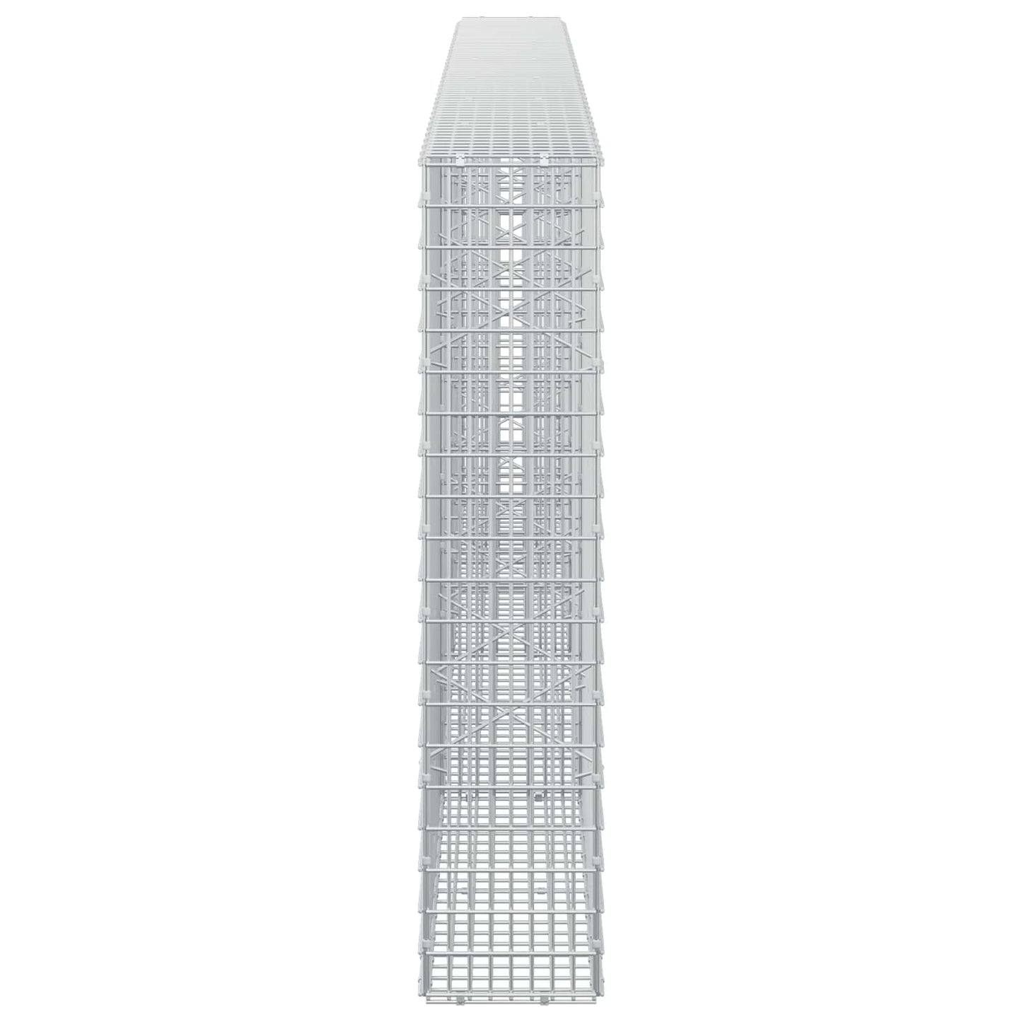 vidaXL Γκαμπιόν με σύρμα 3,5 mm και πλέγμα 5x2,5 cm 350x20x100 εκ