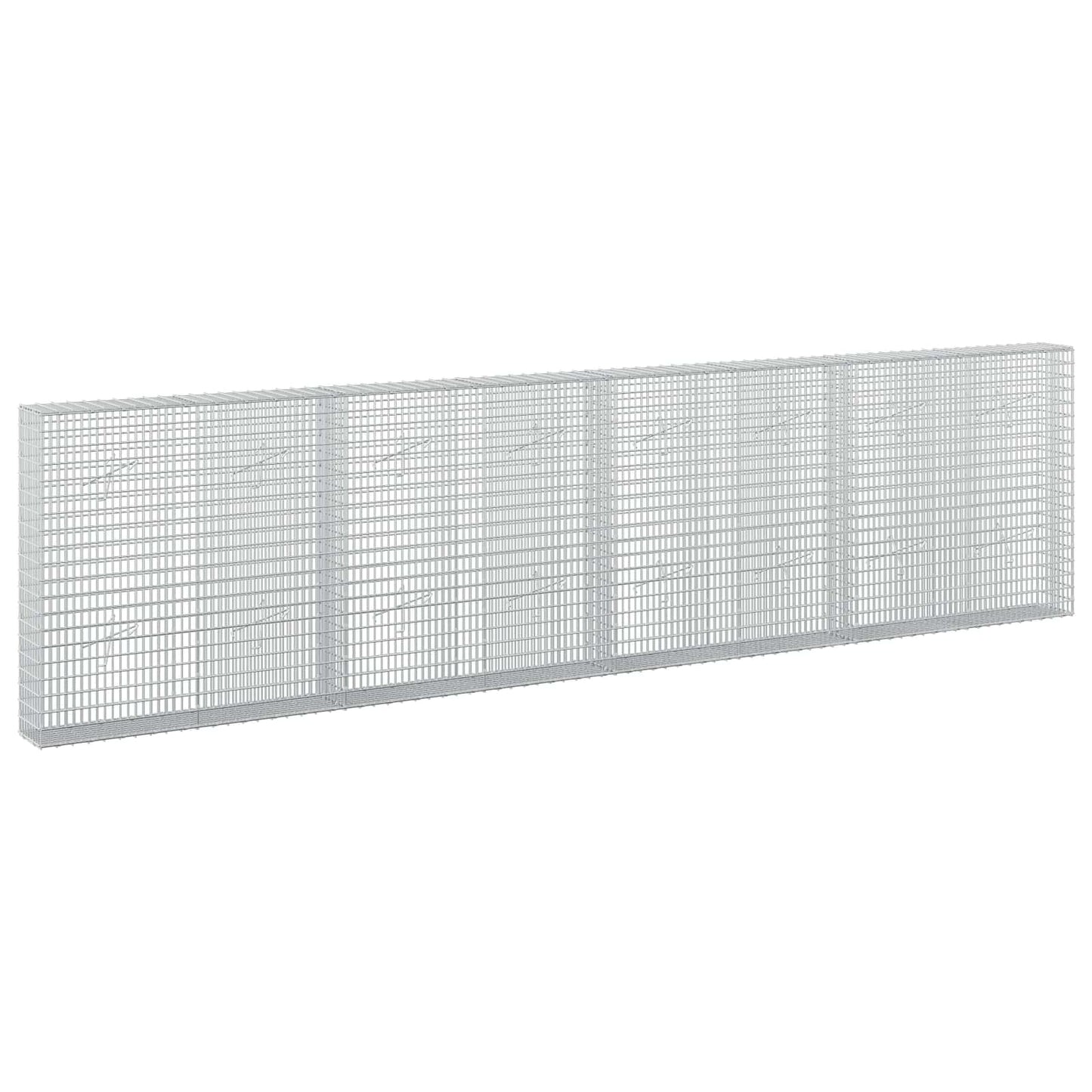 vidaXL Γκαμπιόν με σύρμα 3,5 mm και πλέγμα 5x2,5 cm 400x20x100 εκ