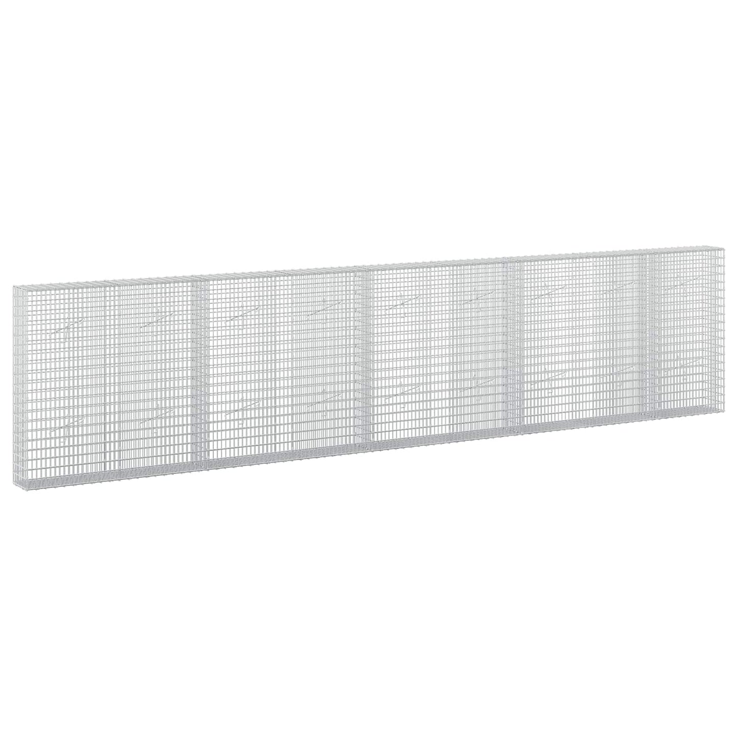 vidaXL Γκαμπιόν με σύρμα 3,5 mm και πλέγμα 5x2,5 cm 450x20x100 εκ