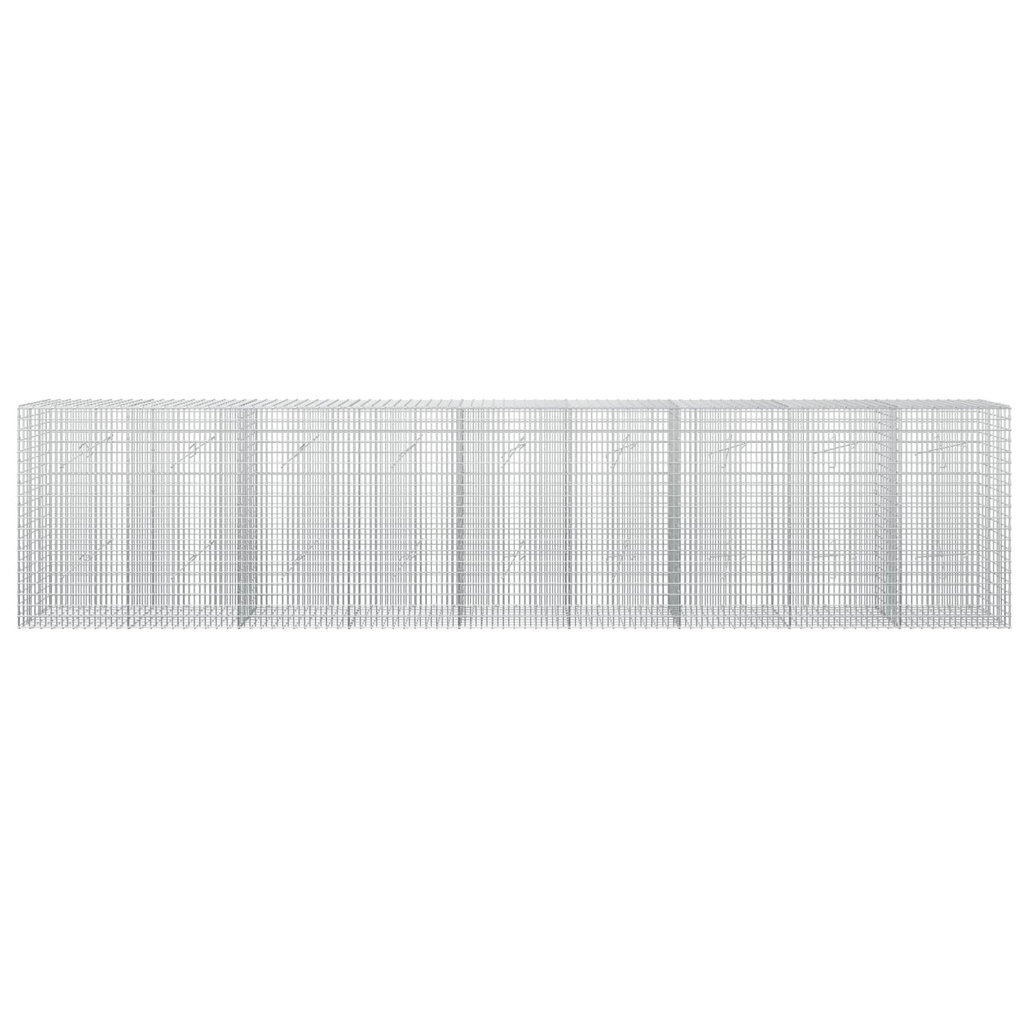 vidaXL Γκαμπιόν με σύρμα 3,5 mm και πλέγμα 5x2,5 cm 450x20x100 εκ