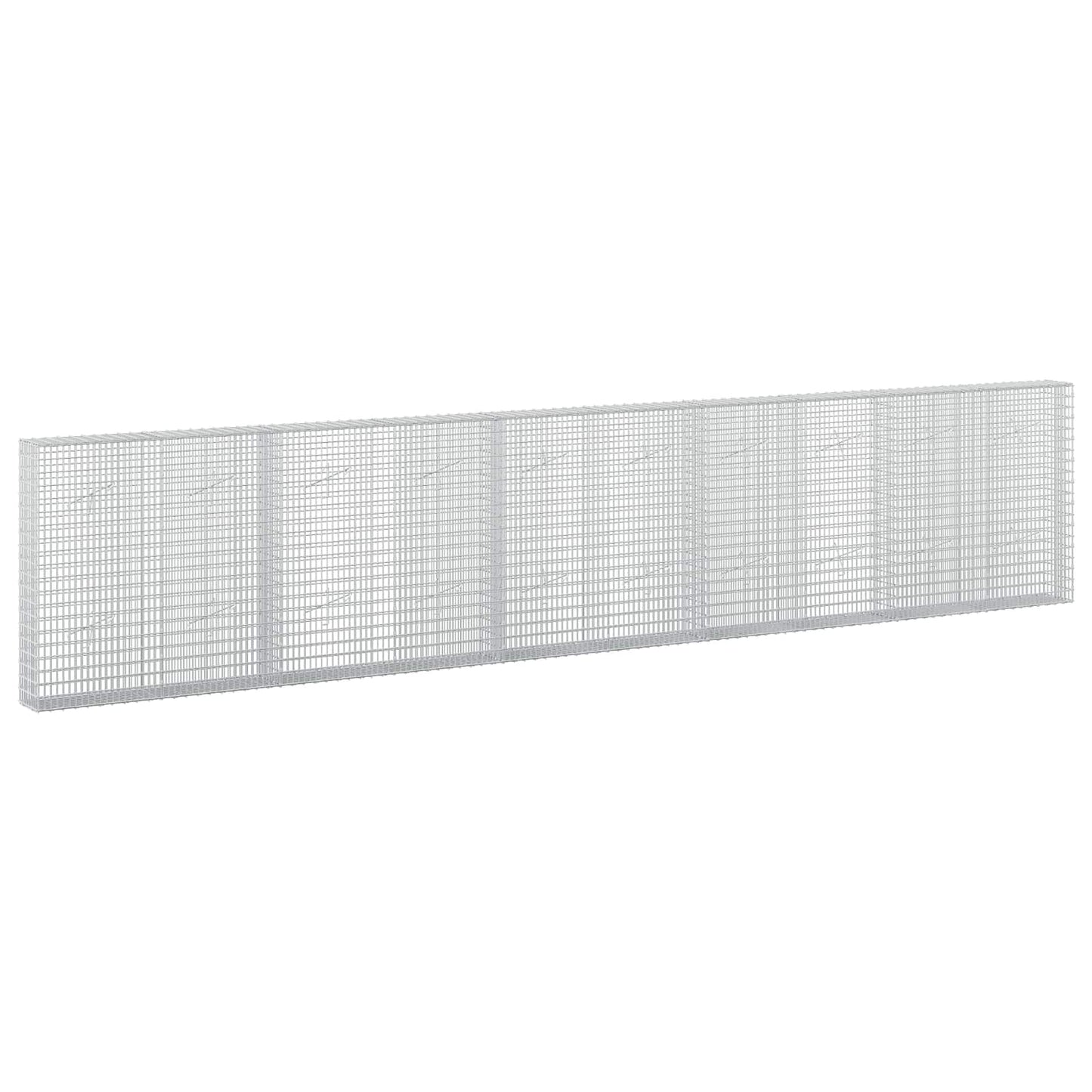 vidaXL Γκαμπιόν με σύρμα 3,5 mm και πλέγμα 5x2,5 cm 500x20x100 εκ