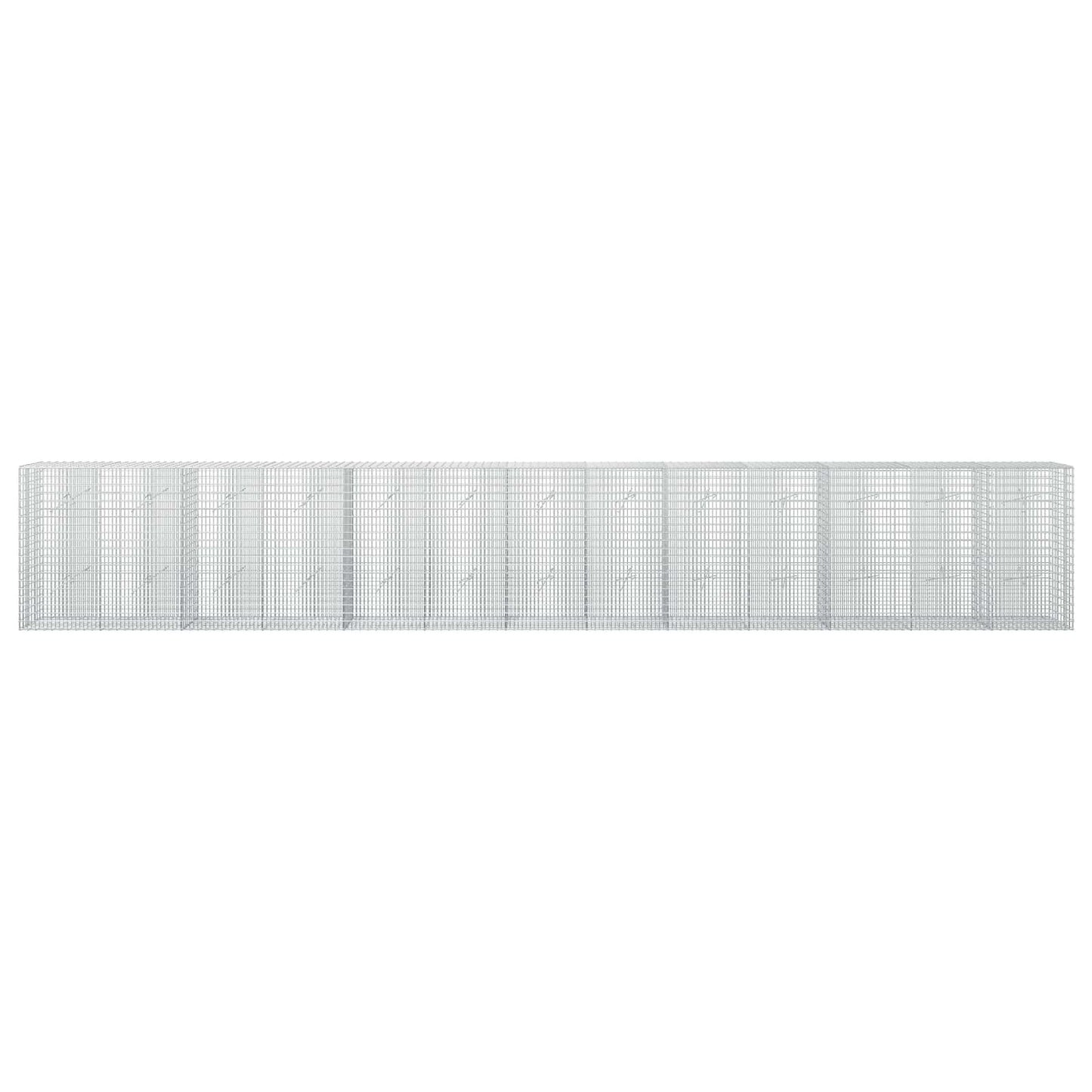 vidaXL Γκαμπιόν με σύρμα 3,5 mm και πλέγμα 5x2,5 cm 650x20x100 εκ
