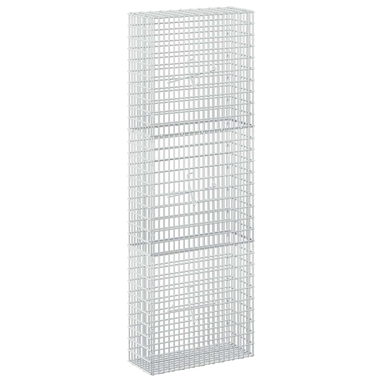 vidaXL Γκαμπιόν με σύρμα 3,5 mm και πλέγμα 5x2,5 cm 50x20x150 εκ.
