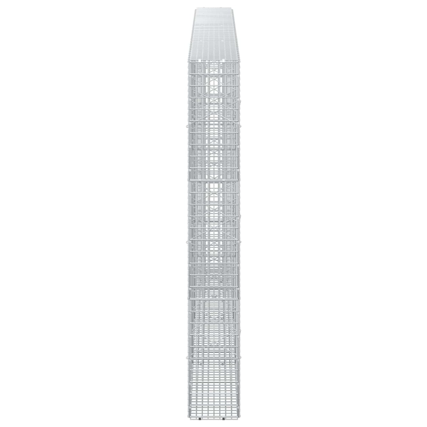 vidaXL Γκαμπιόν με σύρμα 3,5 mm και πλέγμα 5x2,5 cm 350x20x150 εκ
