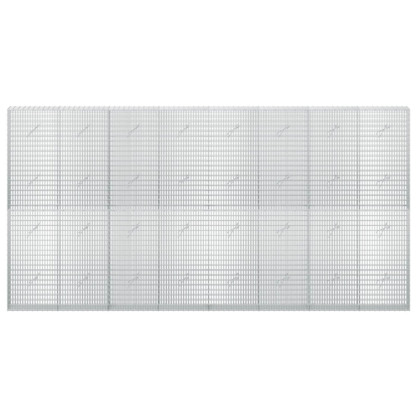 vidaXL Γκαμπιόν με σύρμα 3,5 mm και πλέγμα 5x2,5 cm 400x20x200 εκ