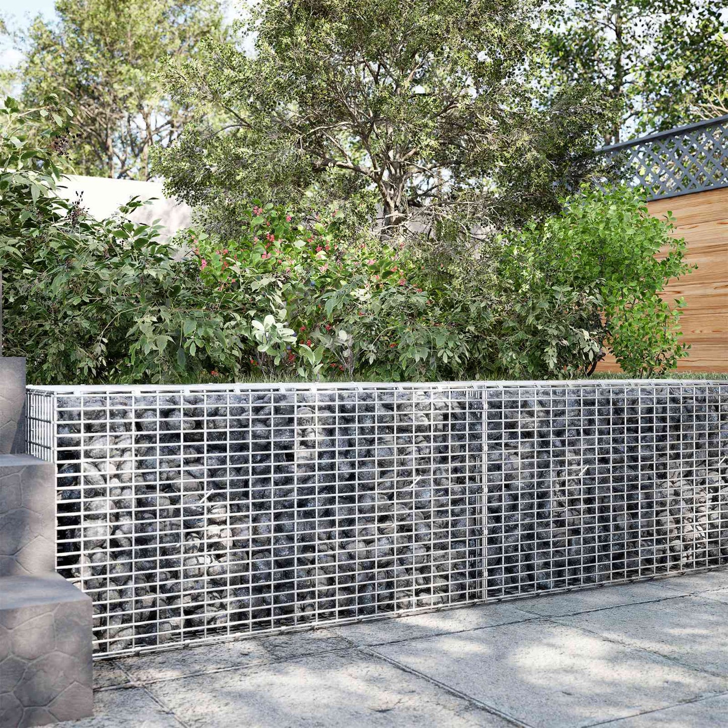 vidaXL Γκαμπιόν με σύρμα 3,5 mm και πλέγμα 5x2,5 cm 100x30x50 εκ