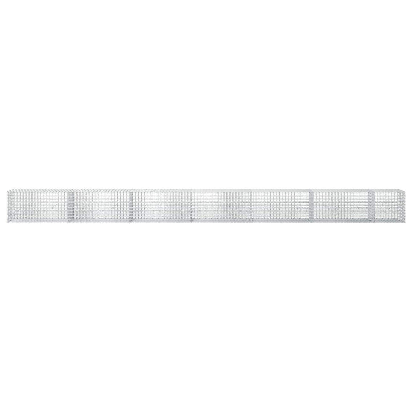 vidaXL Γκαμπιόν με σύρμα 3,5 mm και πλέγμα 5x2,5 cm 650x30x50 εκ.