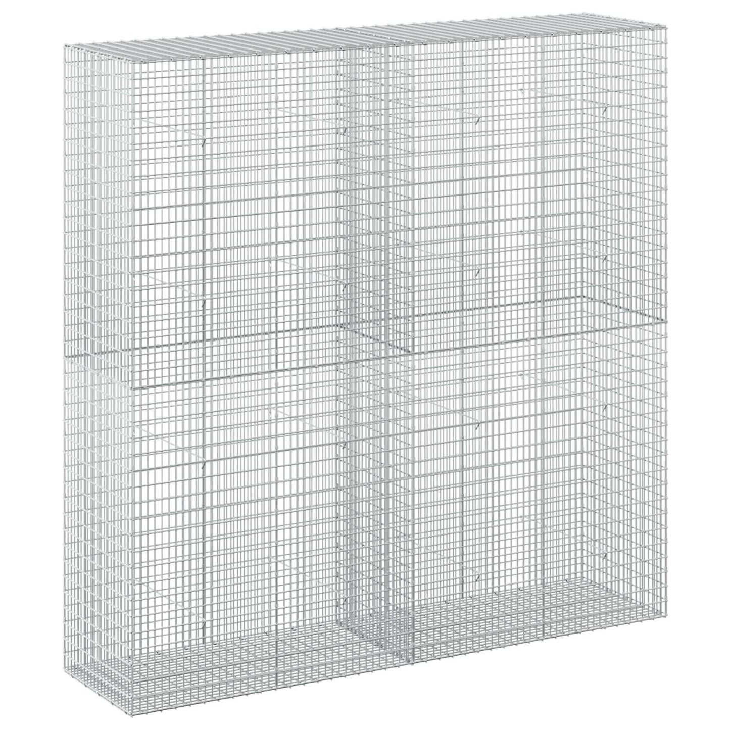 vidaXL Γκαμπιόν με σύρμα 3,5 mm και πλέγμα 5x2,5 cm 200x50x200 εκ