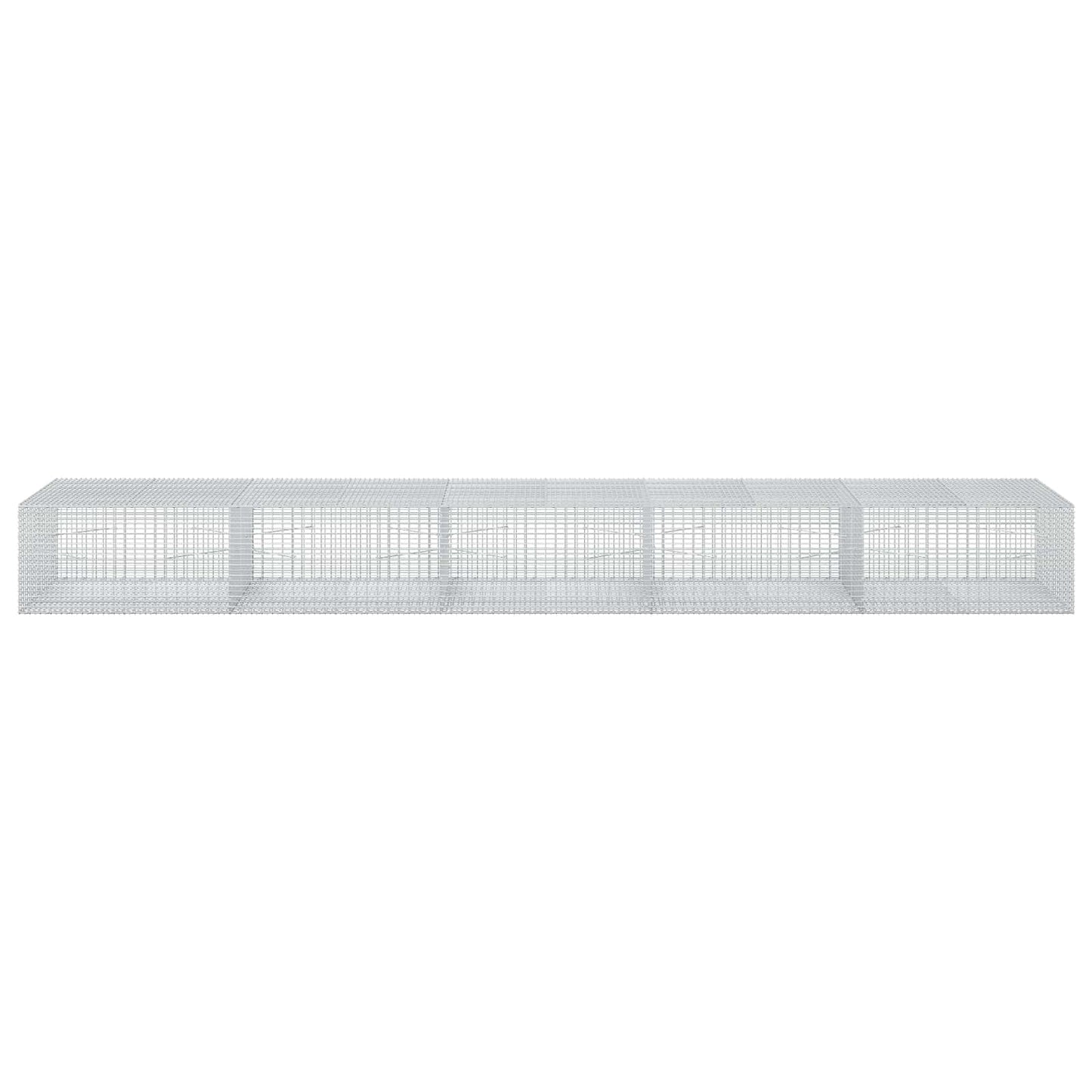 vidaXL Γκαμπιόν με σύρμα 3,5 mm και πλέγμα 5x2,5 cm 500x100x50 εκ