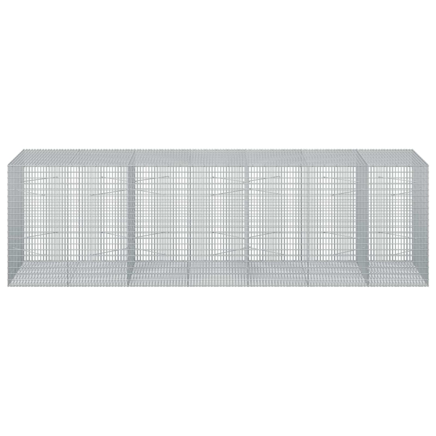 vidaXL Γκαμπιόν με σύρμα 3,5 χλστ και πλέγμα 5x2,5 εκ 350x100x100 εκ.