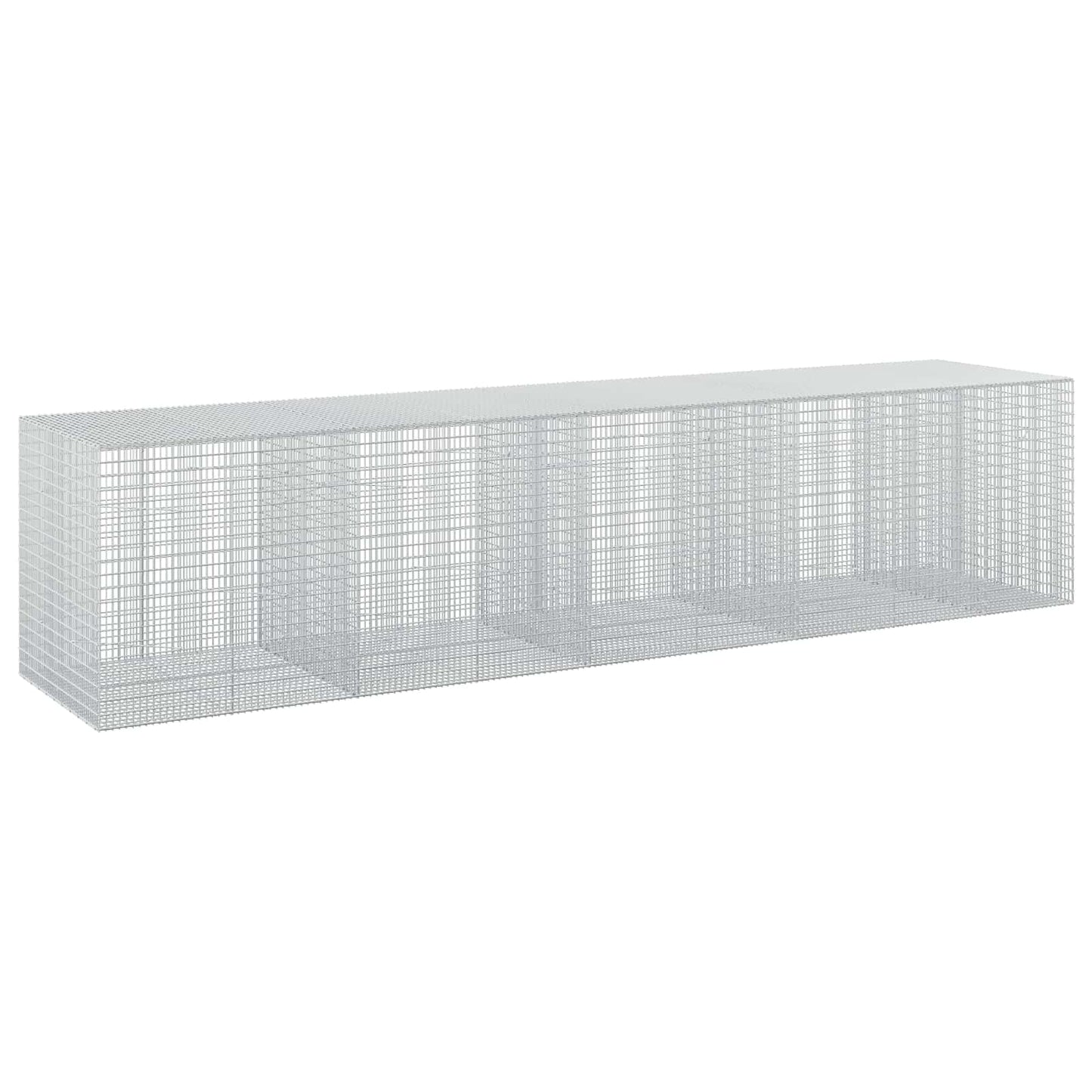 vidaXL Γκαμπιόν με σύρμα 3,5 mm και πλέγμα 5x2,5 cm 450x100x100 εκ