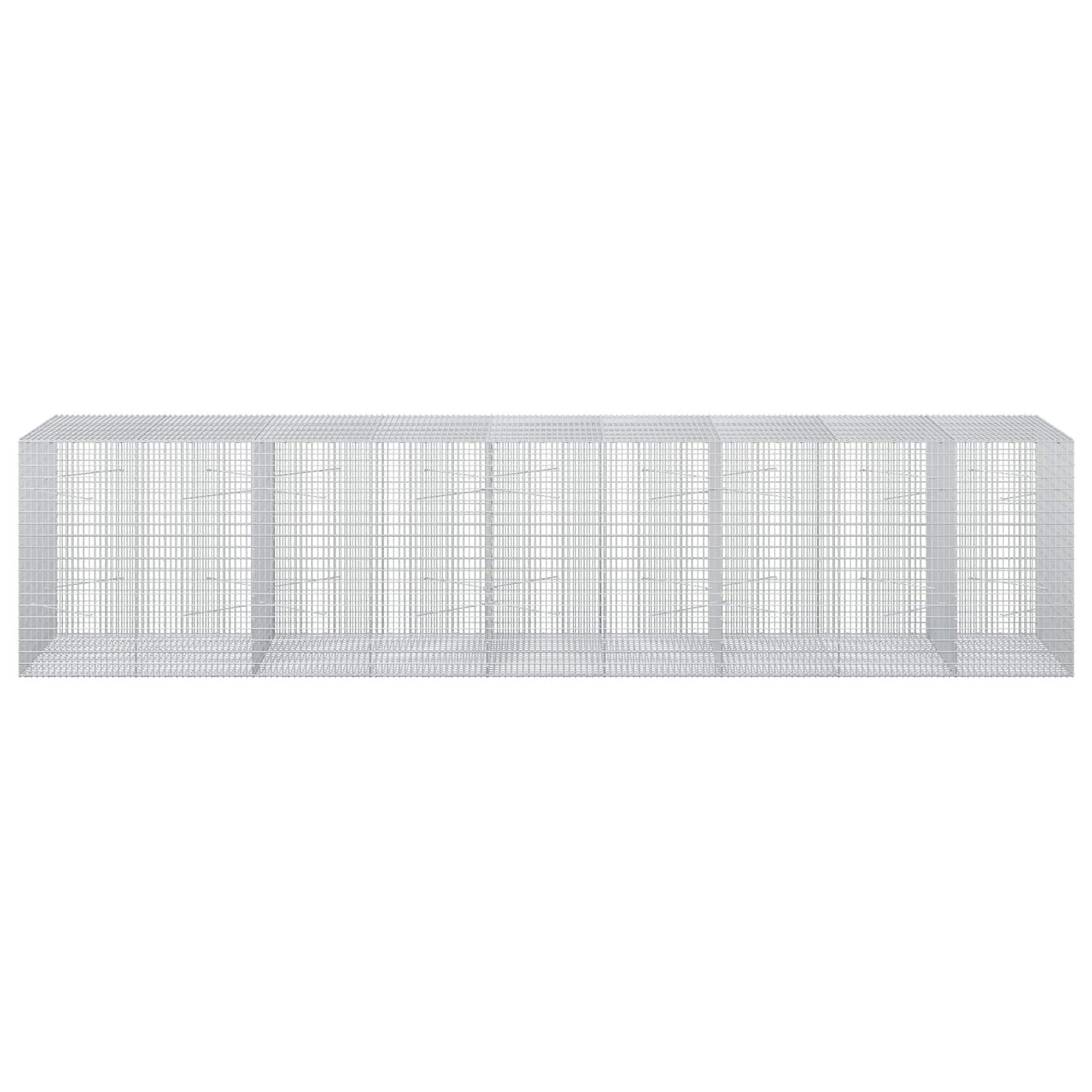 vidaXL Γκαμπιόν με σύρμα 3,5 mm και πλέγμα 5x2,5 cm 450x100x100 εκ