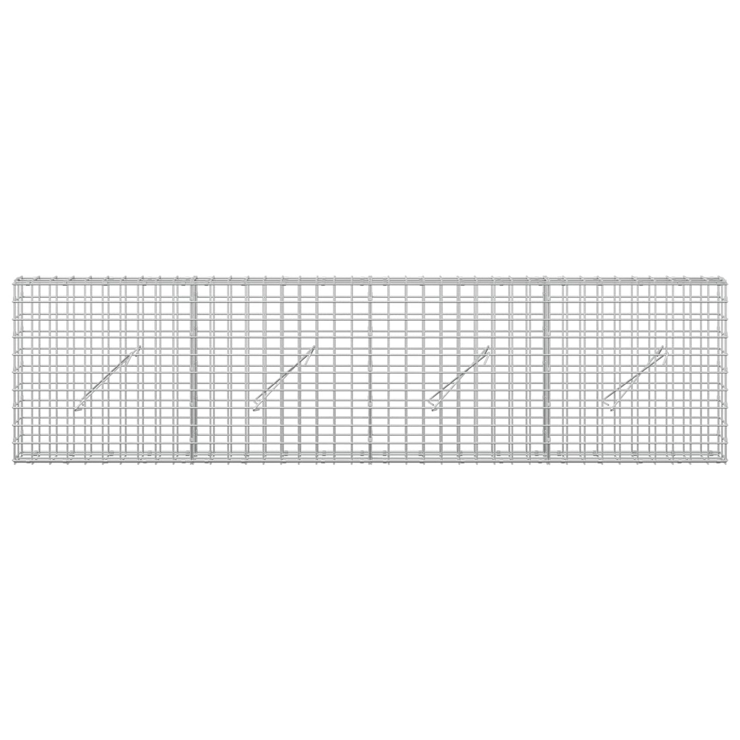 vidaXL Γκαμπιόν με Σύρμα 3,5 mm και Πλέγμα 5x5 cm 200x10x50 εκ