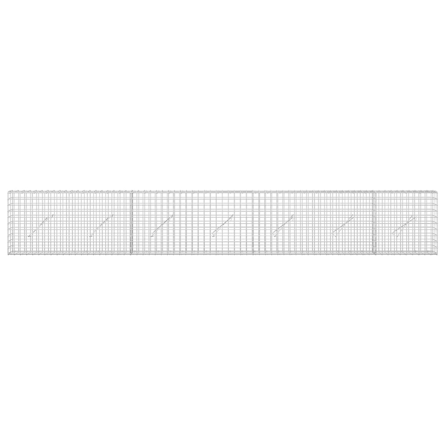 vidaXL Γκαμπιόν με Σύρμα 3,5 mm και Πλέγμα 5x5 cm 350x10x50 εκ