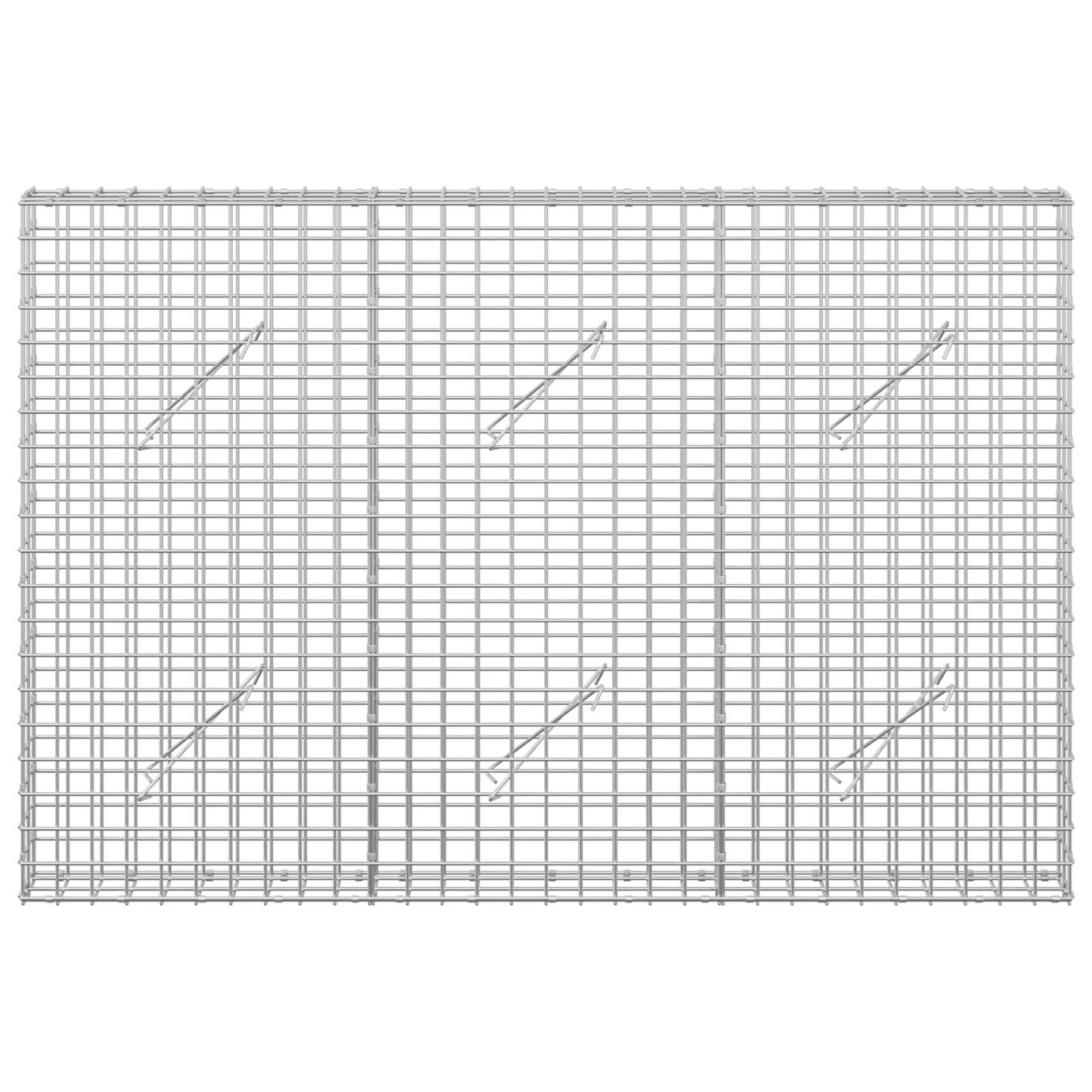 vidaXL Γκαμπιόν με Σύρμα 3,5 mm και Πλέγμα 5x5 cm 150x10x100 εκ