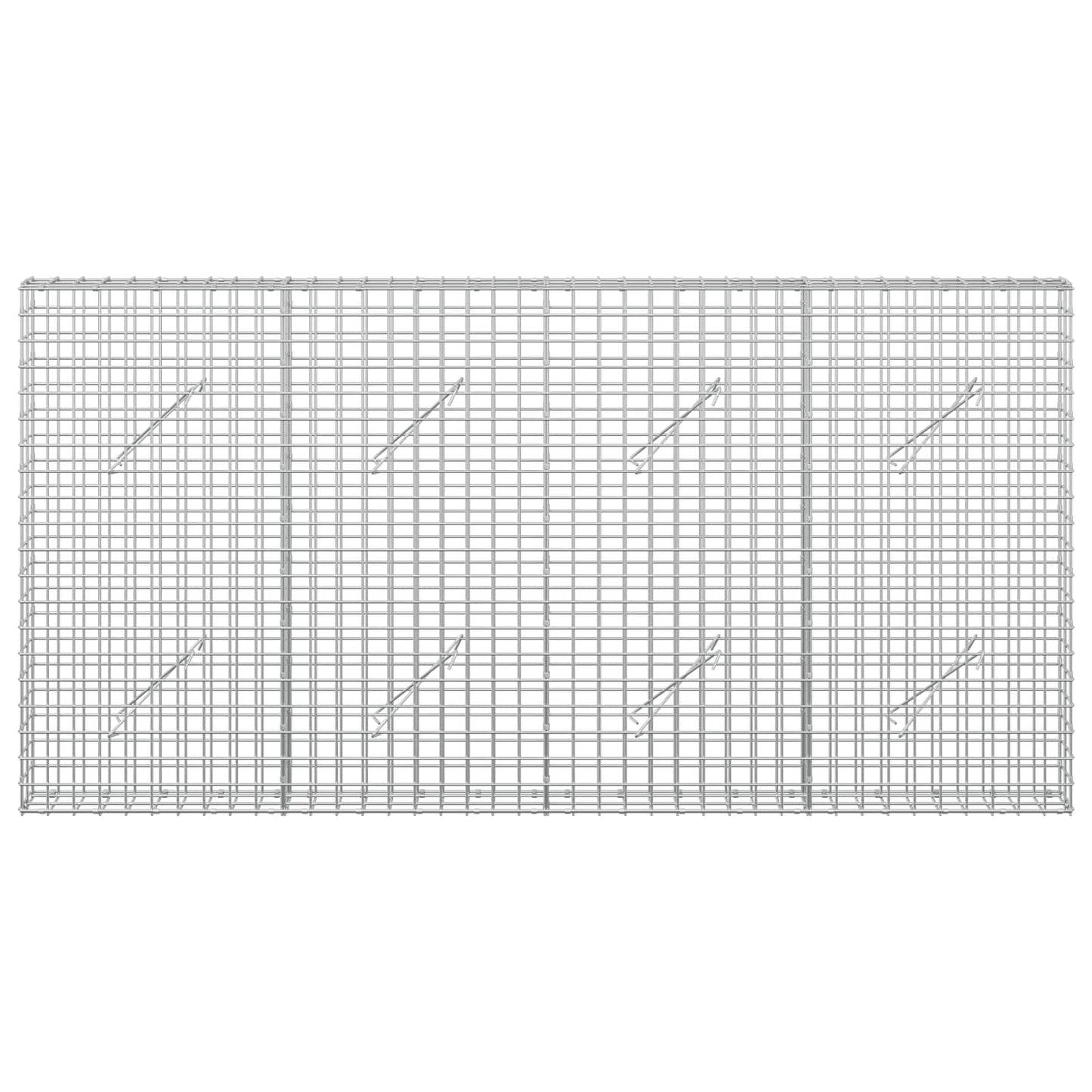 vidaXL Γκαμπιόν με Σύρμα 3,5 mm και Πλέγμα 5x5 cm 200x10x100 εκ