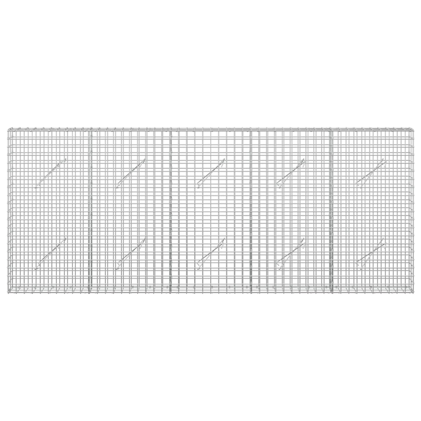 vidaXL Γκαμπιόν με Σύρμα 3,5 mm και Πλέγμα 5x5 cm 250x10x100 εκ
